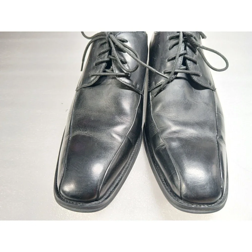 Kenneth Cole Men’s Black Leather Shoes Sz 8 – Silver Tech Comfort